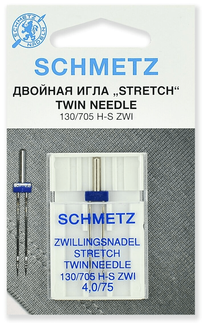 Иглы Schmetz стрейч двойные 130/705 H-S ZWI 4,0/75, 1 шт купить в  Краснослободске в розницу по цене 370 ₽ - Трикотажные ткани и швейная  фурнитура